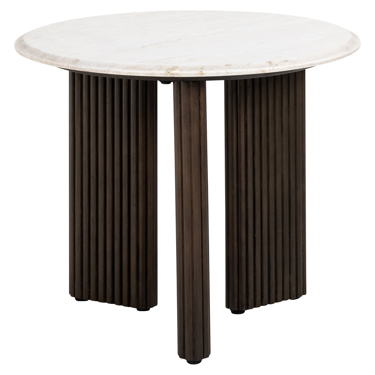 Bijzettafel Mayfield Mangohout en marmer - Ø55 cm - Afbeelding 2