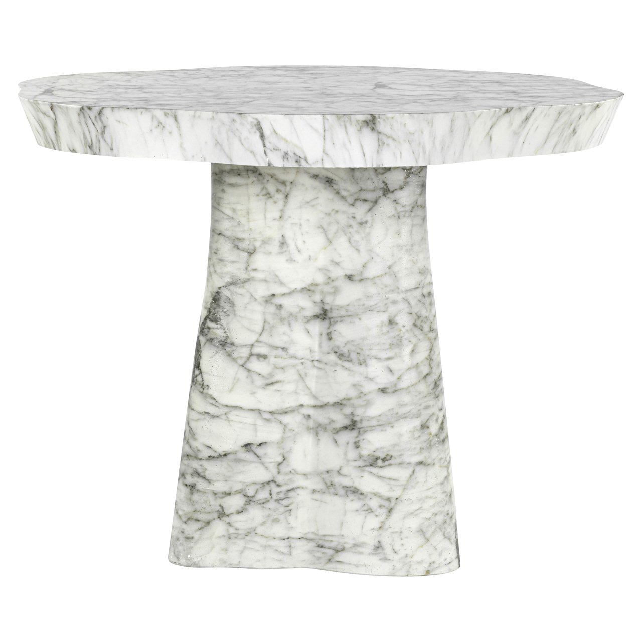Organische Eettafel Rockyard Faux Marmer - 100 cm