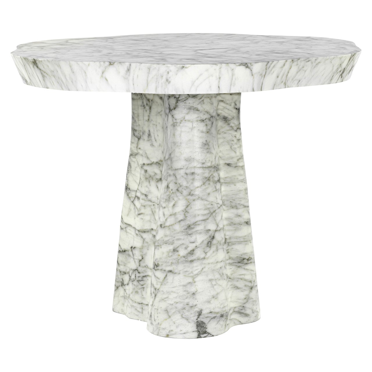 Organische Eettafel Rockyard Faux Marmer - 100 cm - Afbeelding 2