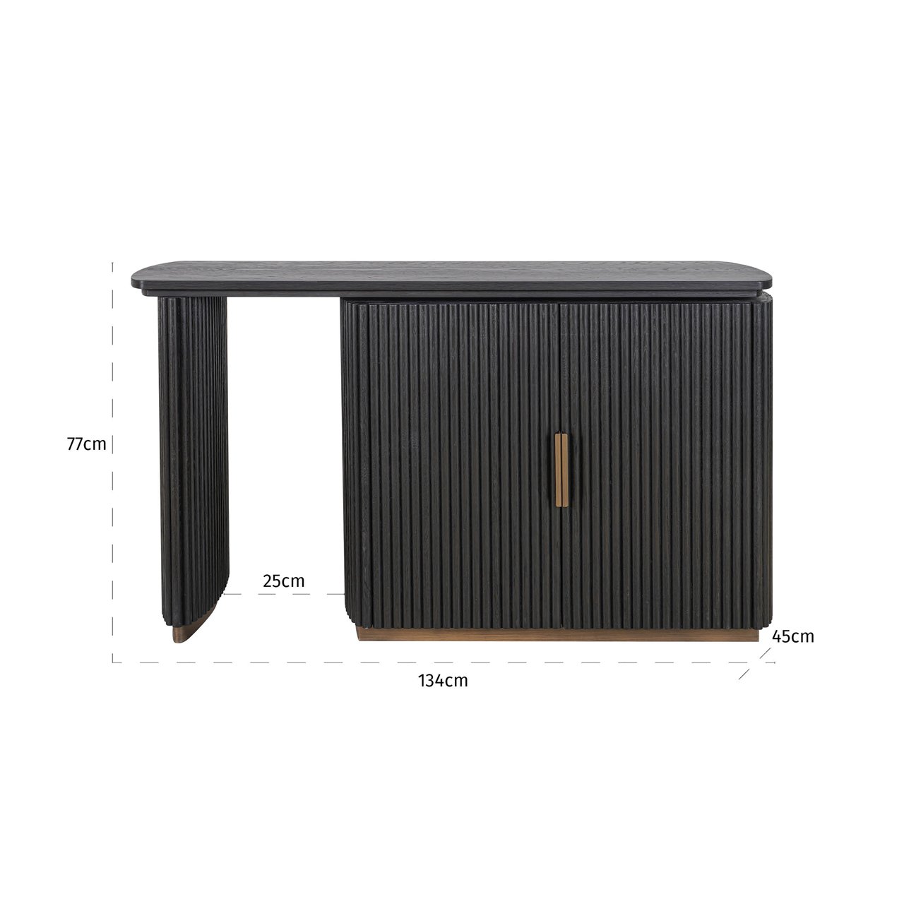 Bureau Cambon Eiken - 134 x 45 cm - Afbeelding 5