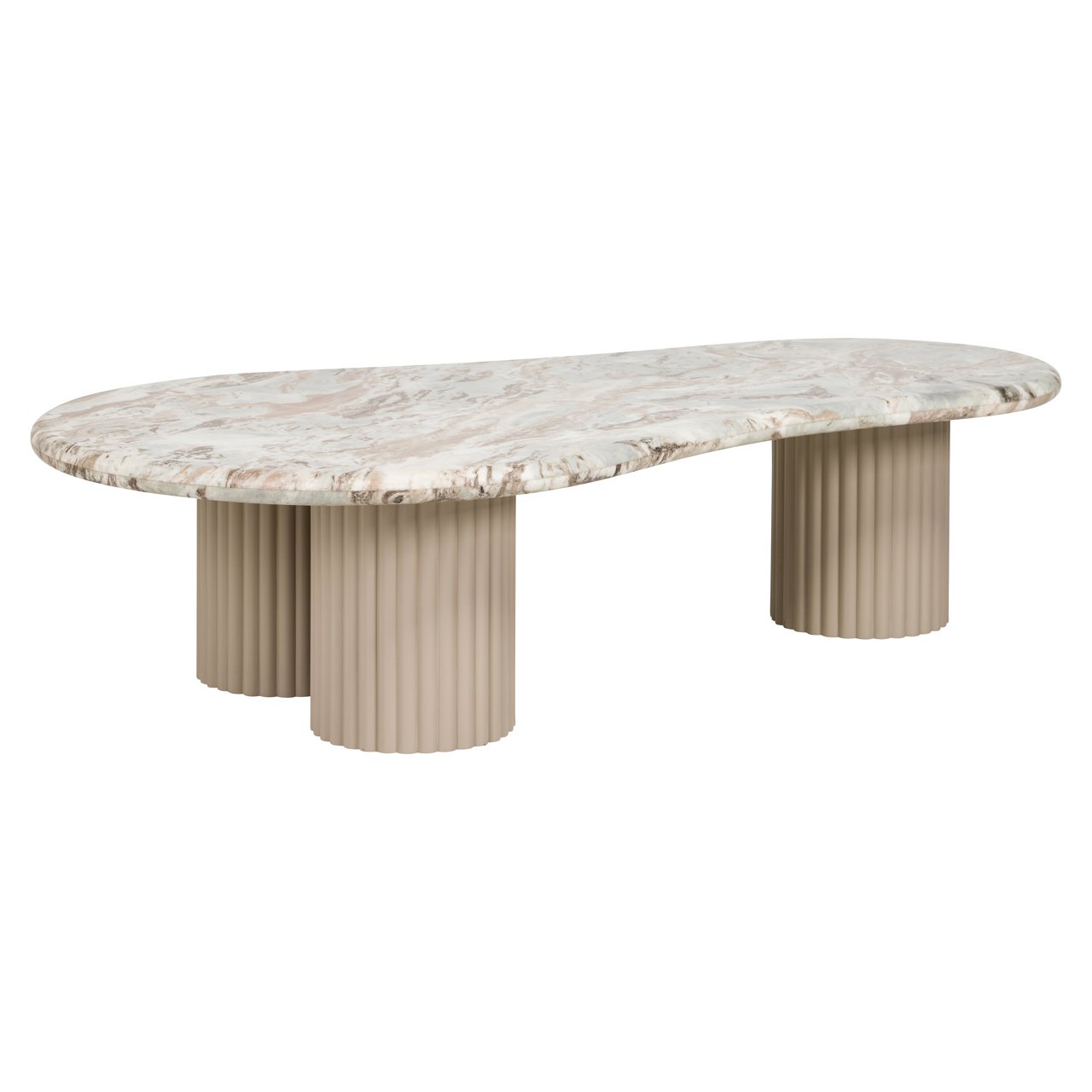 Organische Salontafel Coronel Marmer 150 x 80cm - Beige
