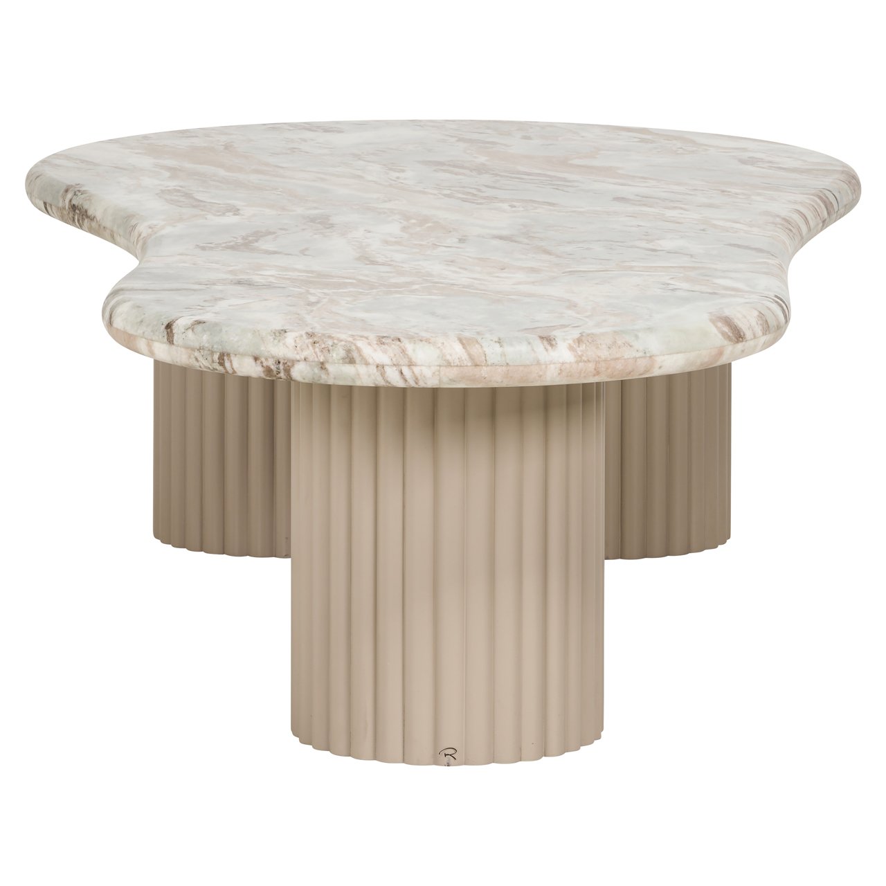 Organische Salontafel Coronel Marmer 150 x 80cm - Beige - Afbeelding 2