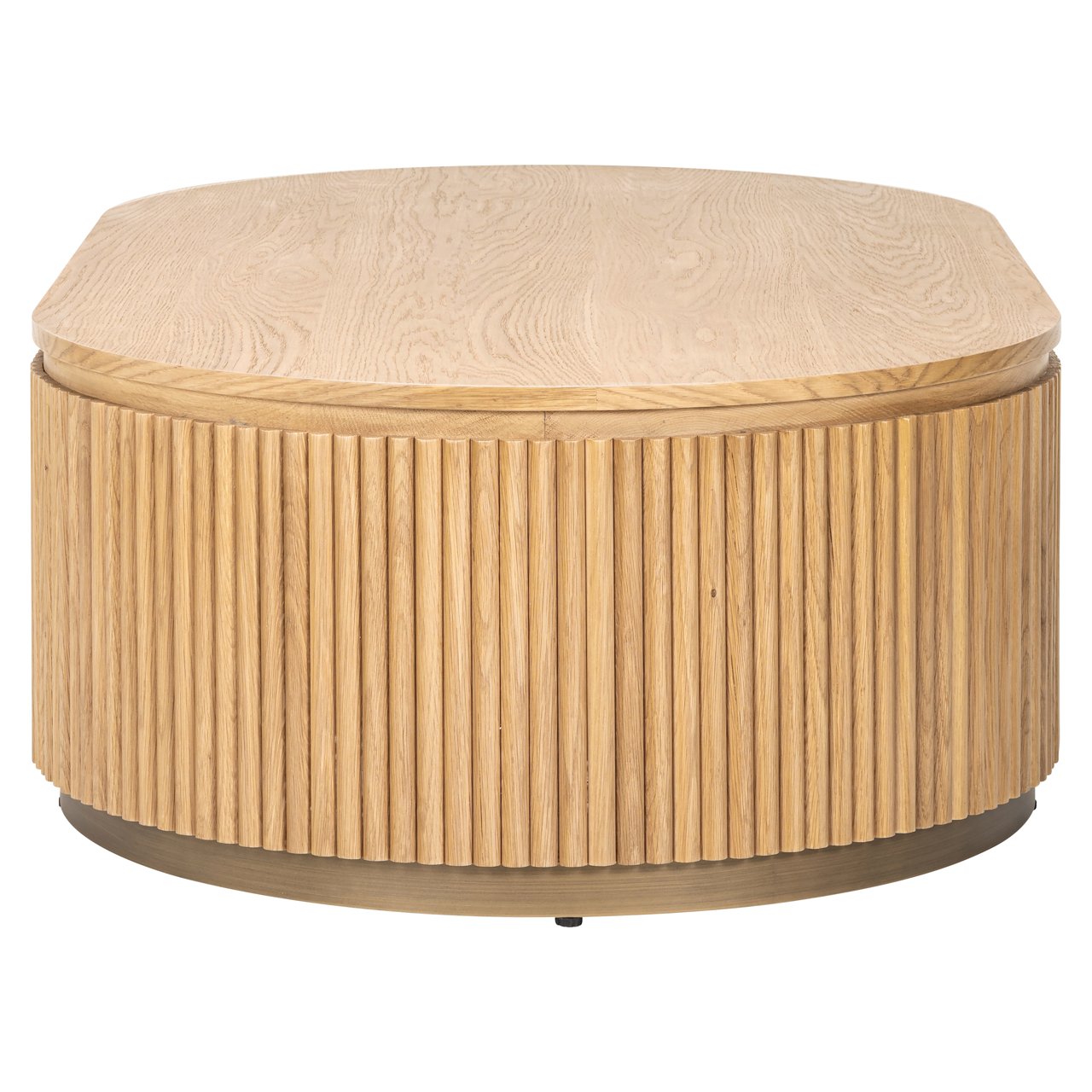 Ovale Salontafel Belfort Eiken 140 cm -Naturel - Afbeelding 2