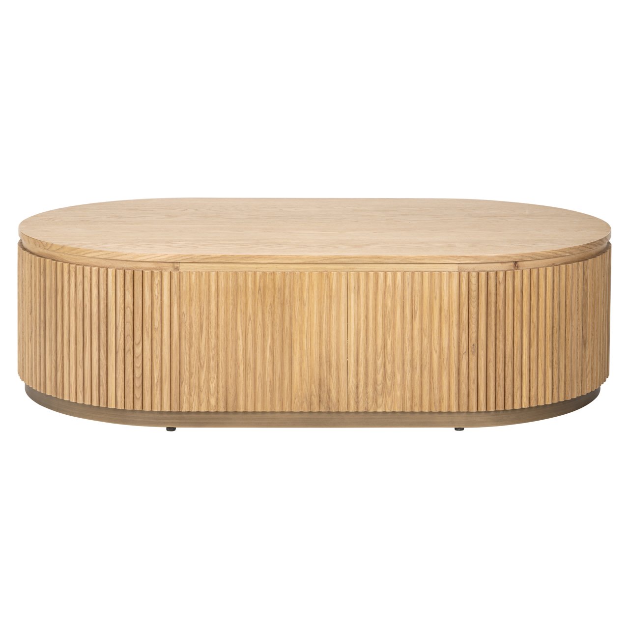 Ovale Salontafel Belfort Eiken 140 cm -Naturel - Afbeelding 4