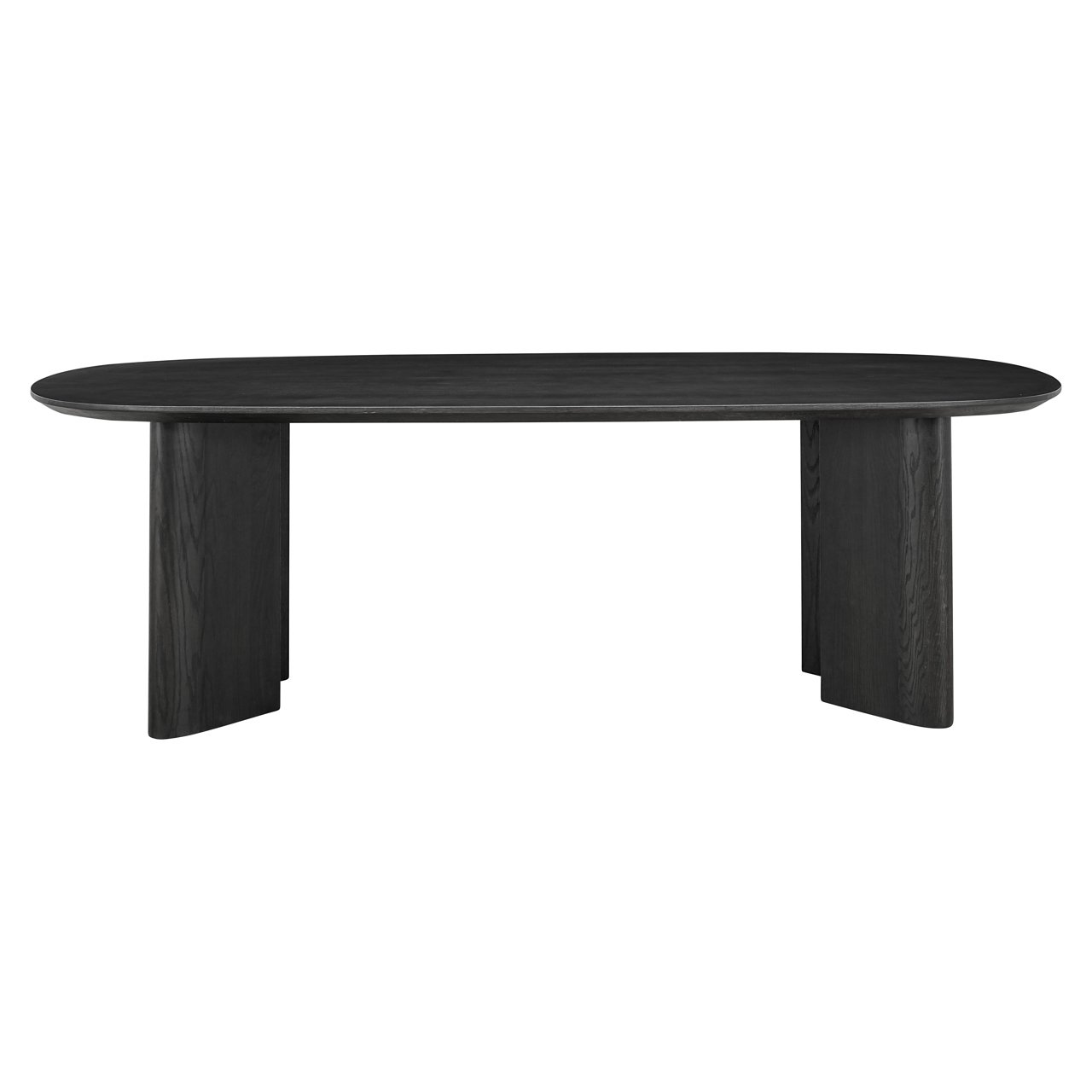 Ovale Eettafel Durban 220 x 95 cm met verstelbare poten Eiken - Zwart - Afbeelding 14