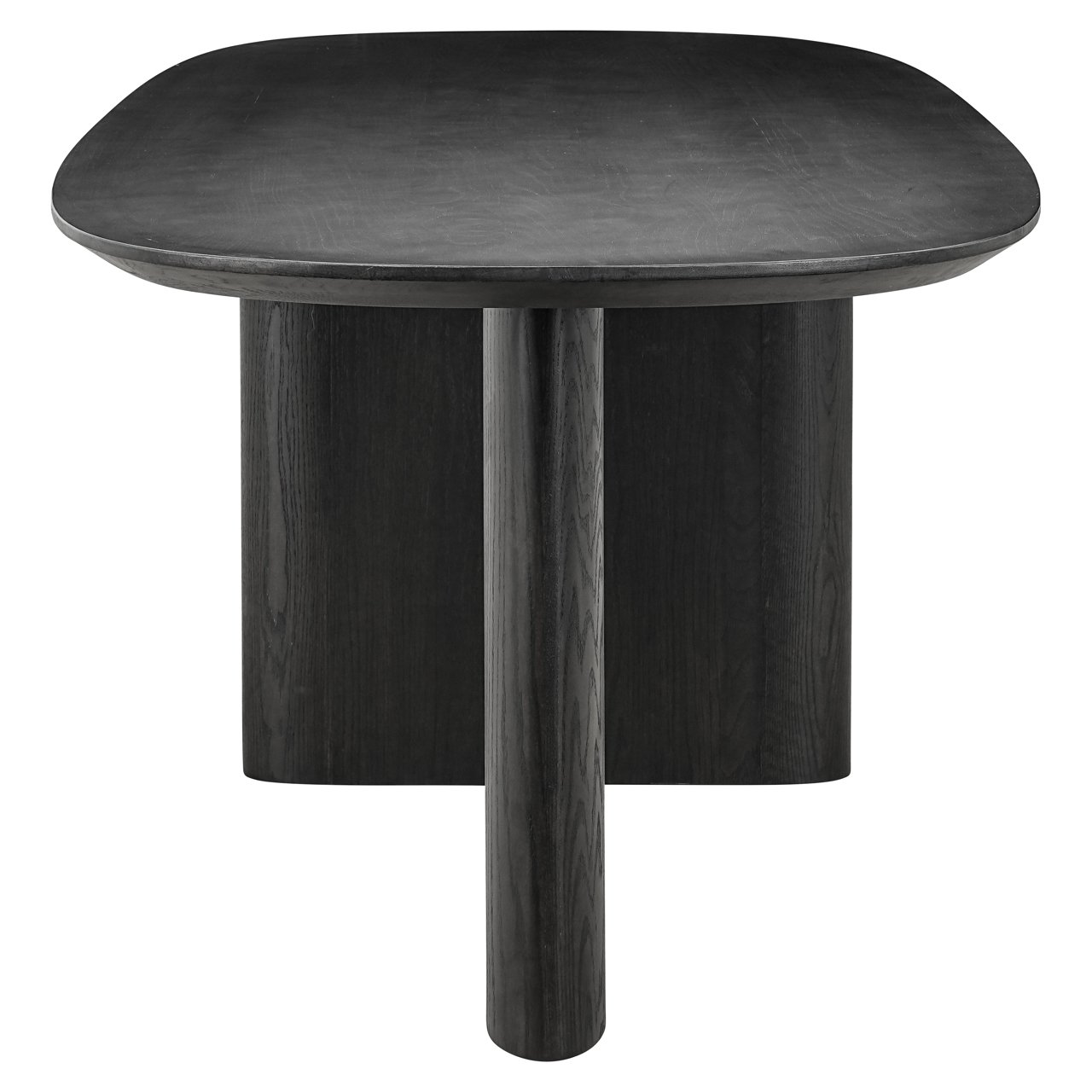 Ovale Eettafel Durban 300 x 100 cm met verstelbare poten Eiken - Zwart - Afbeelding 6