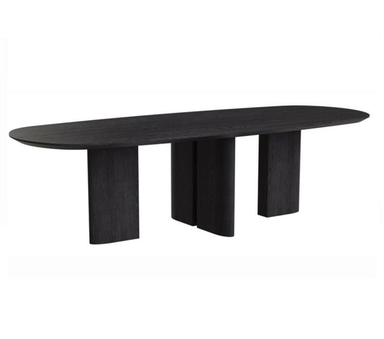 Ovale Eettafel Durban 300 x 100 cm met verstelbare poten Eiken - Bruin