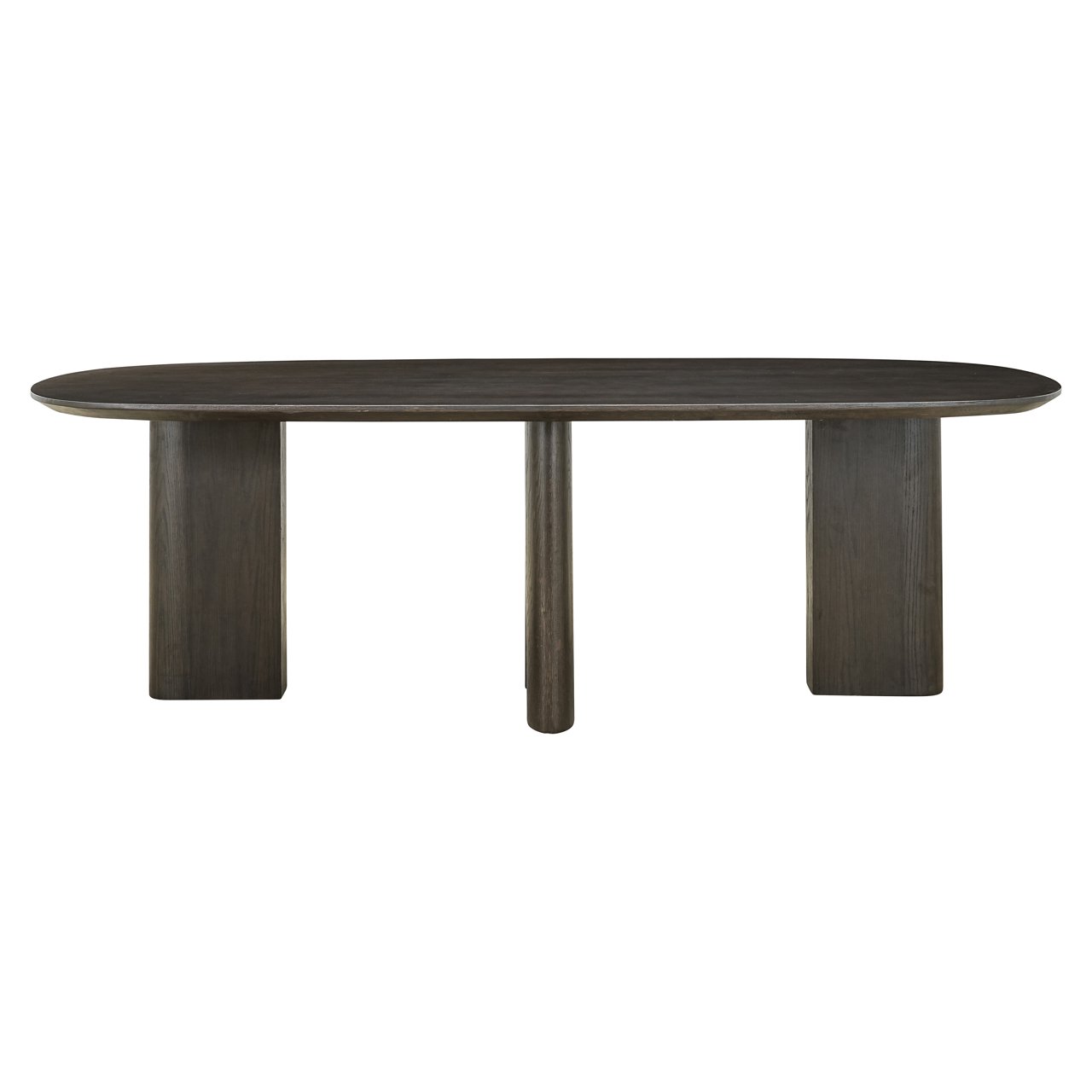 Ovale Eettafel Durban 300 x 100 cm met verstelbare poten Eiken - Bruin - Afbeelding 5