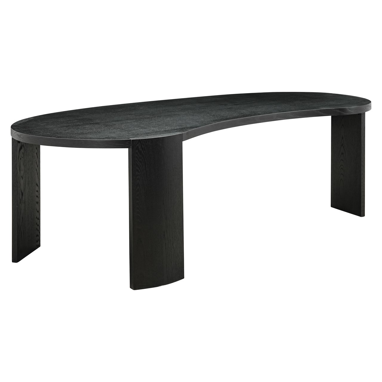 Organische Eettafel Navarino 230 x 112 cm Eiken - Zwart