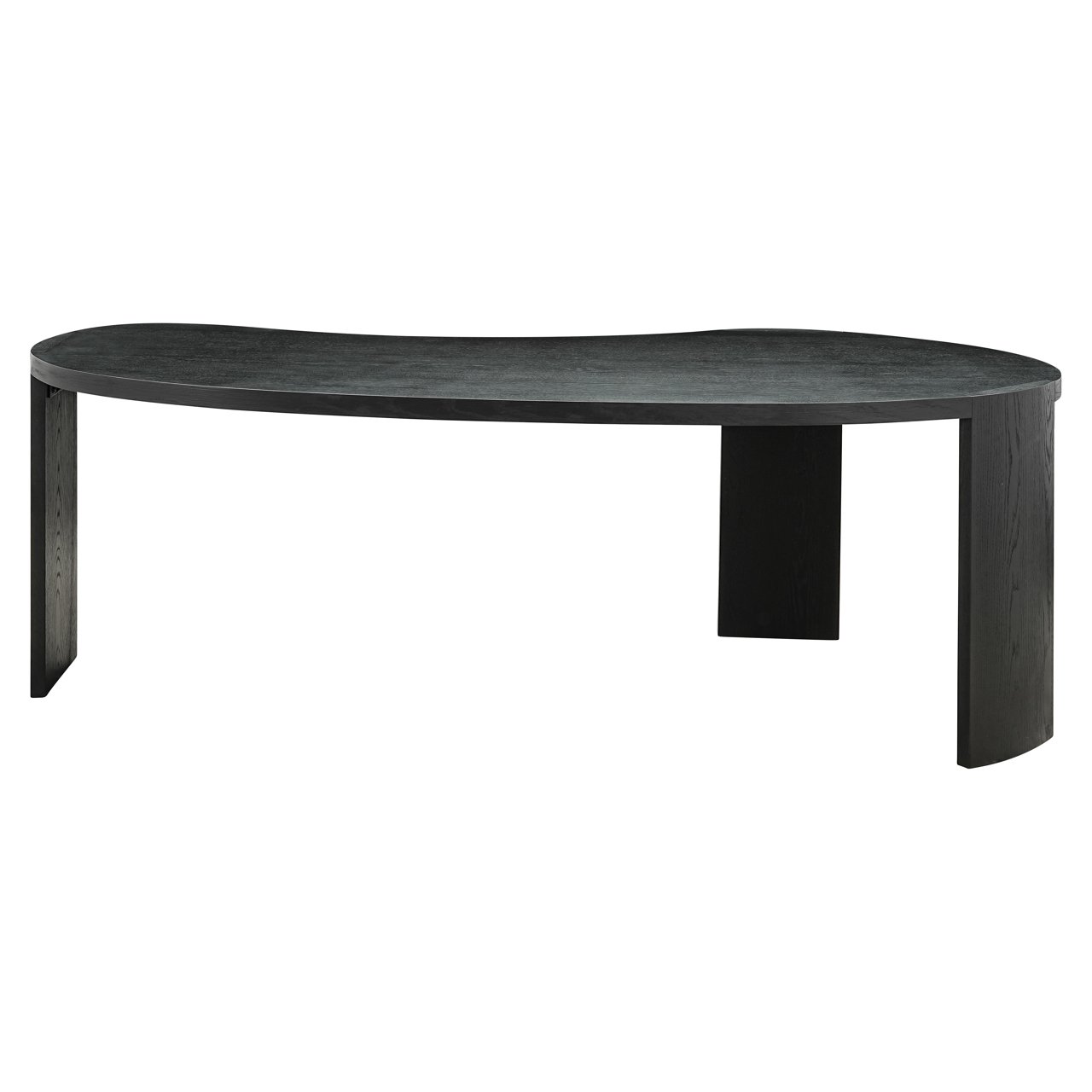 Organische Eettafel Navarino 230 x 112 cm Eiken - Zwart - Afbeelding 2
