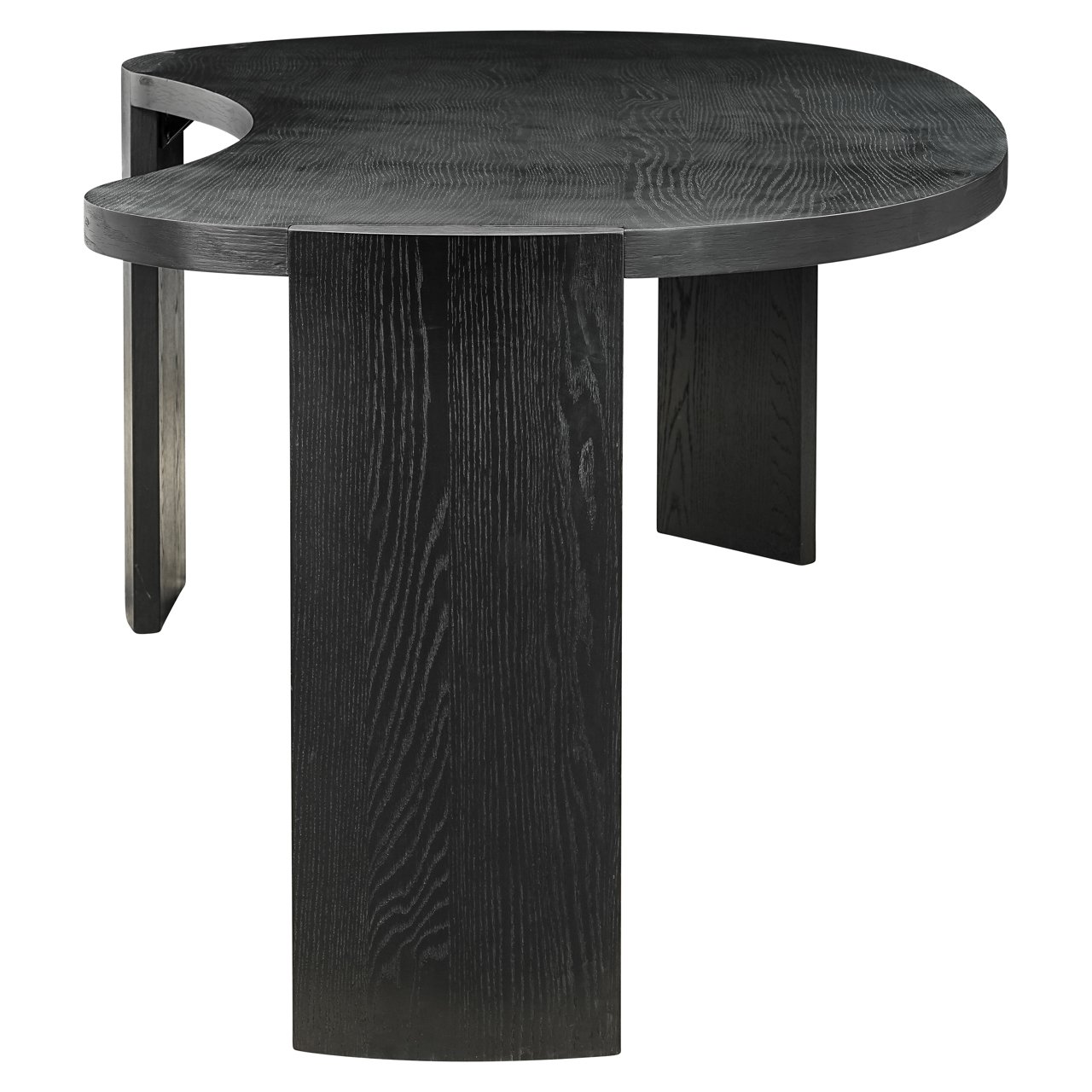 Organische Eettafel Navarino 230 x 112 cm Eiken - Zwart - Afbeelding 3