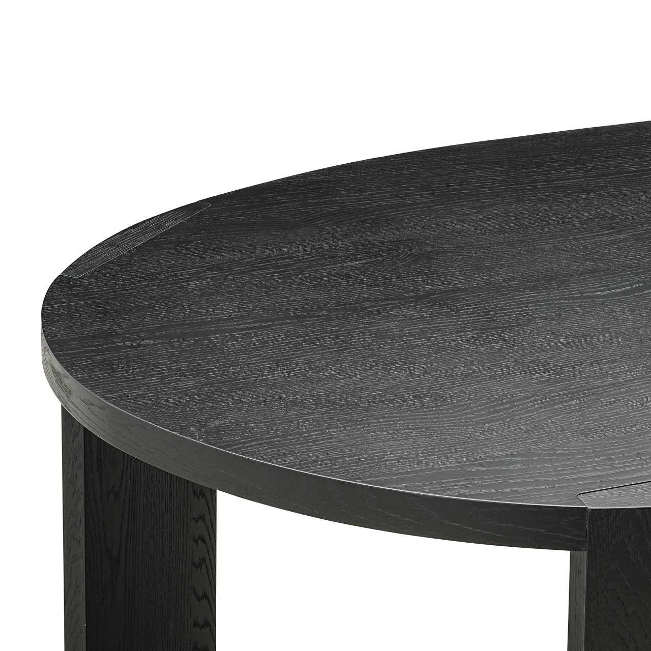 Organische Eettafel Navarino 230 x 112 cm Eiken - Zwart - Afbeelding 4