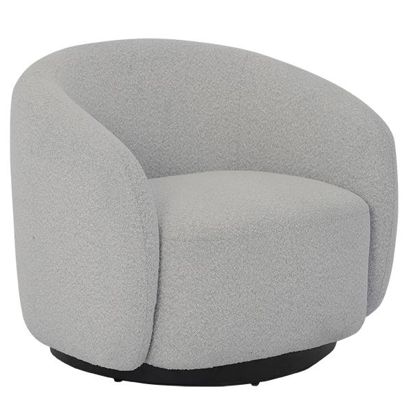 Draaifauteuil Belfast Bouclé - Grijs