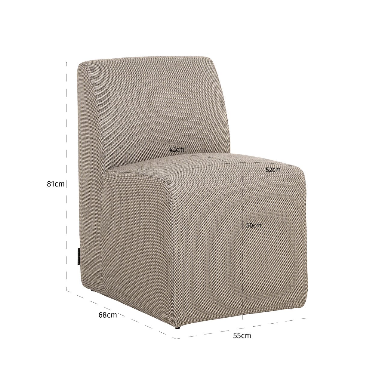 Outdoor Eetkamerstoel Riva - Taupe - Afbeelding 11