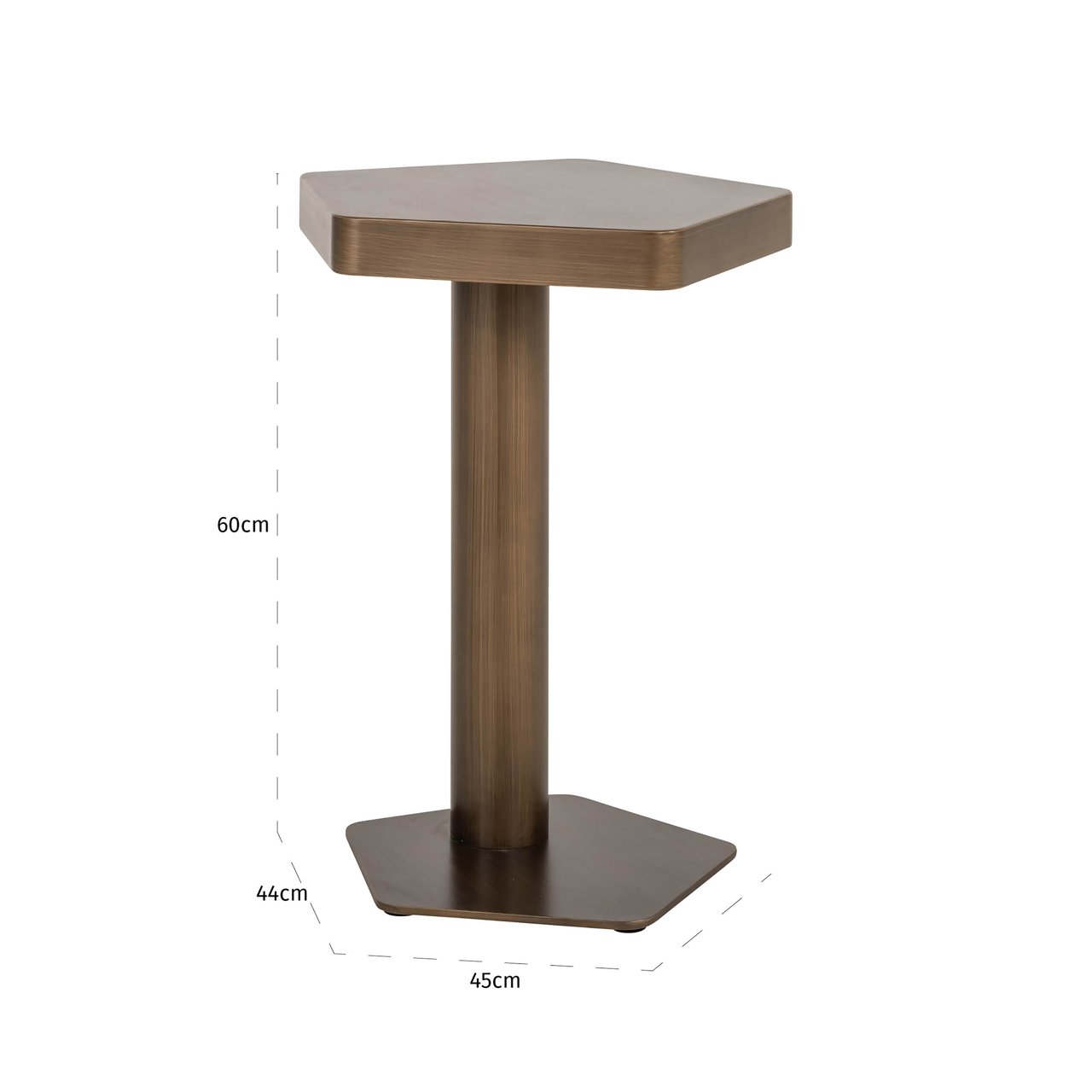 Laptoptafel Hexa 45 x 44cm Brushed Gold - Afbeelding 4