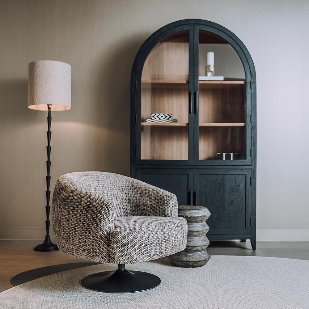 Draaibare Fauteuil Barga - Wit/grijs - Afbeelding 4