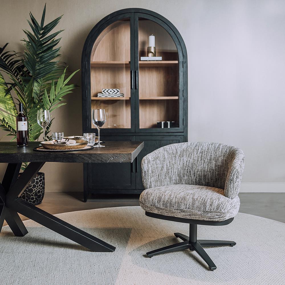 Draaifauteuil Perca - Wit/grijs - Afbeelding 2