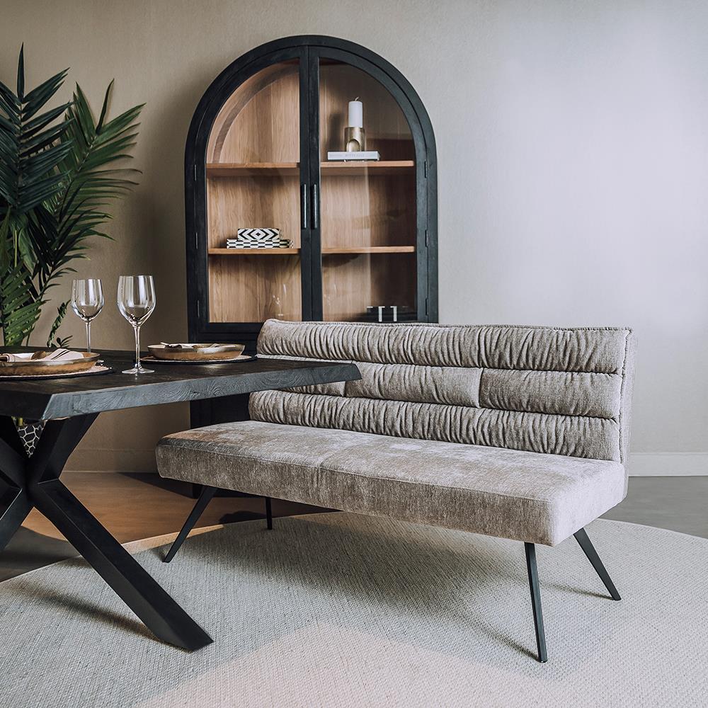 Eetkamerbank Rosora 200 cm - Beige - Afbeelding 2
