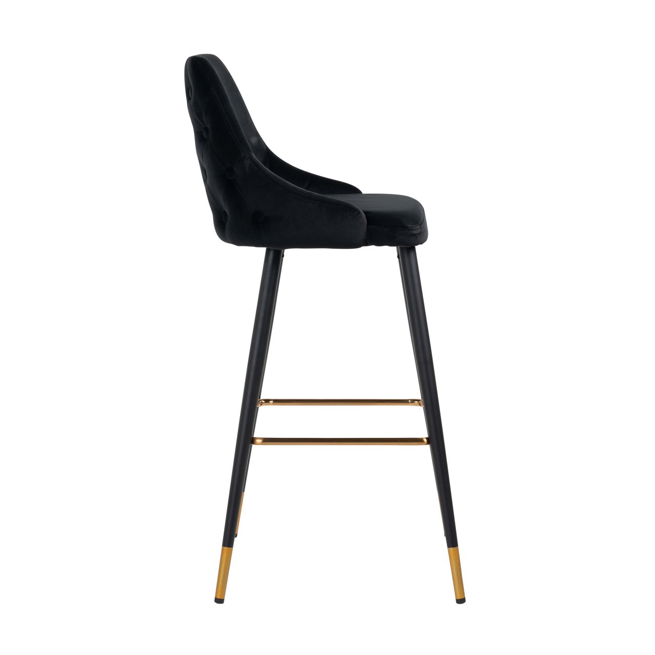 Barstoel Imani Velvet Zwart - zithoogte 77cm - Afbeelding 8