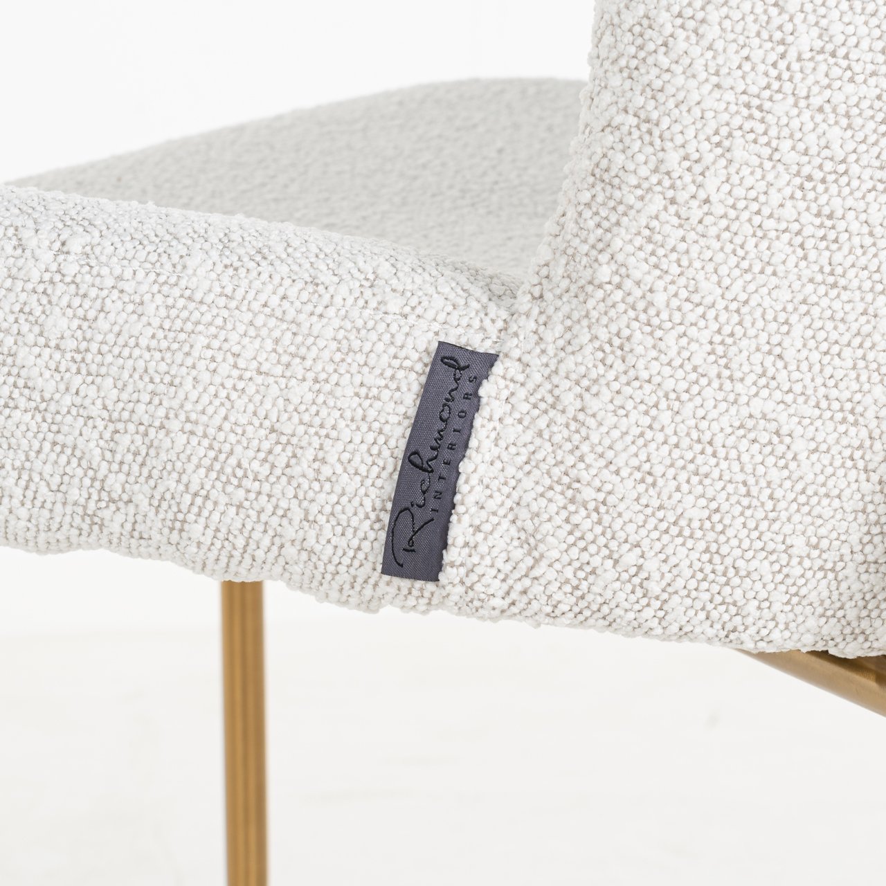 Eetkamerstoel Odessa Bouclé kleur Wit - Afbeelding 5