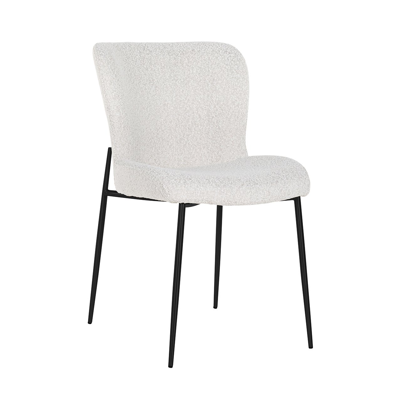 Eetkamerstoel Darby wit bouclé - Afbeelding 2