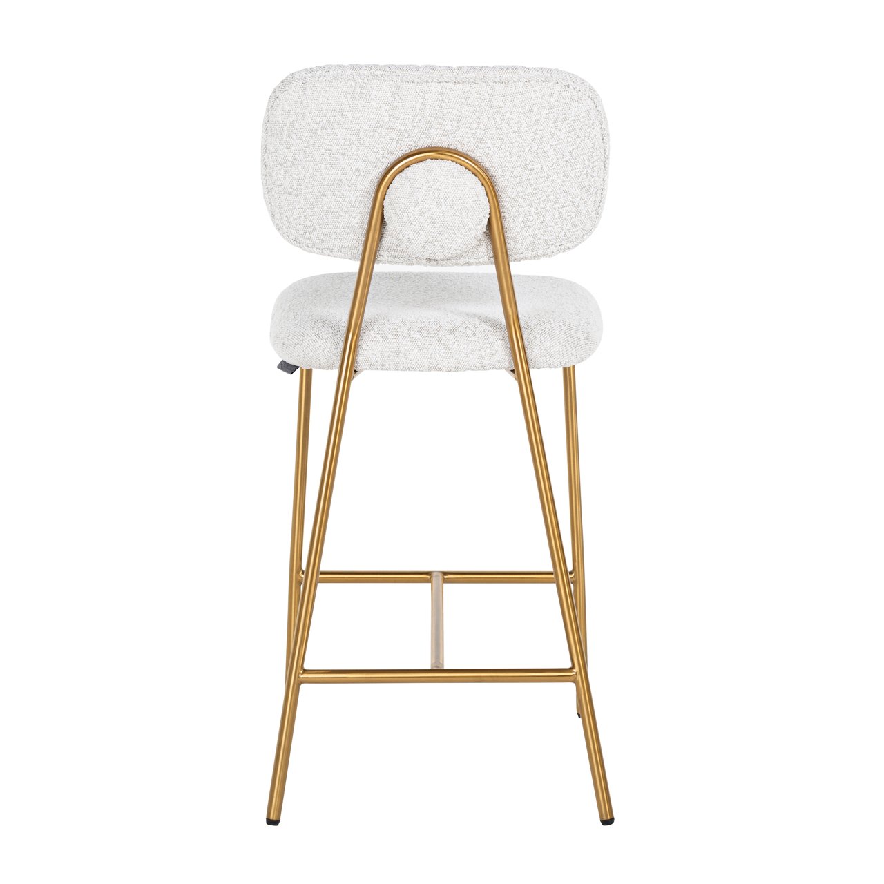 Barstoel Xenia Bouclé Wit - zithoogte 66cm - Afbeelding 4