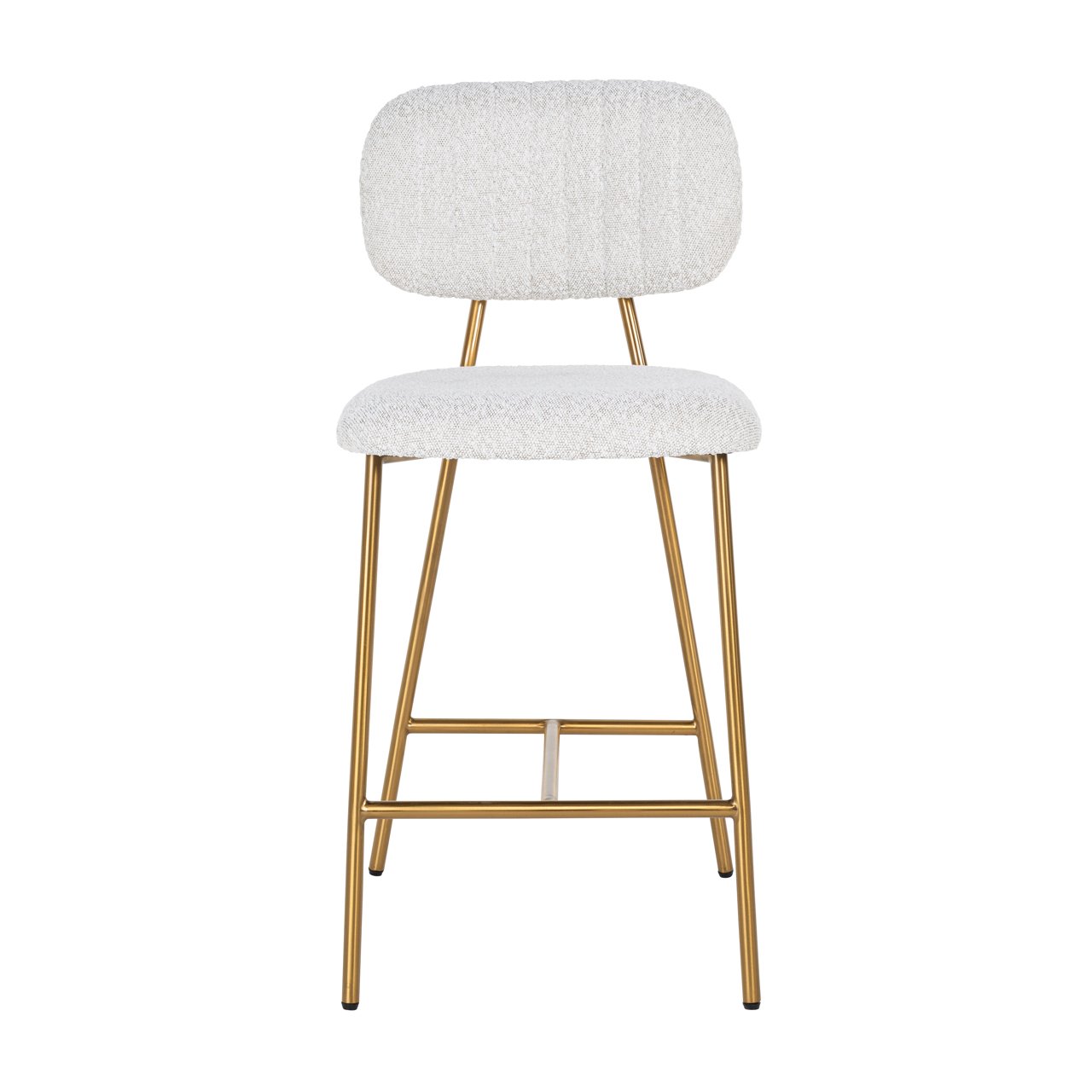 Barstoel Xenia Bouclé Wit - zithoogte 66cm - Afbeelding 5