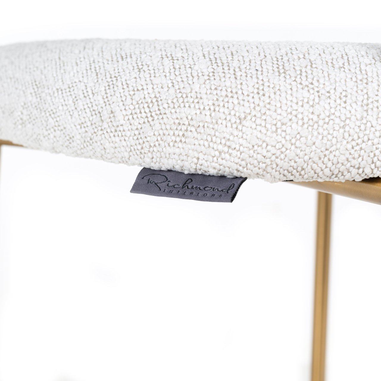 Barstoel Xenia Bouclé Wit - zithoogte 66cm - Afbeelding 6
