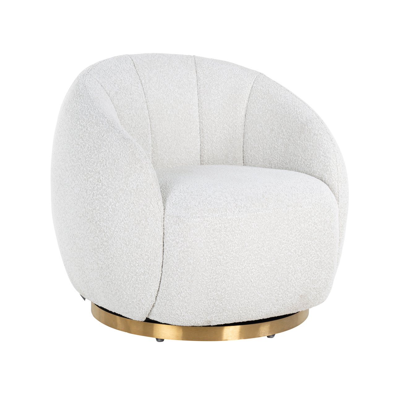 Draaifauteuil Jago Bouclé - Wit