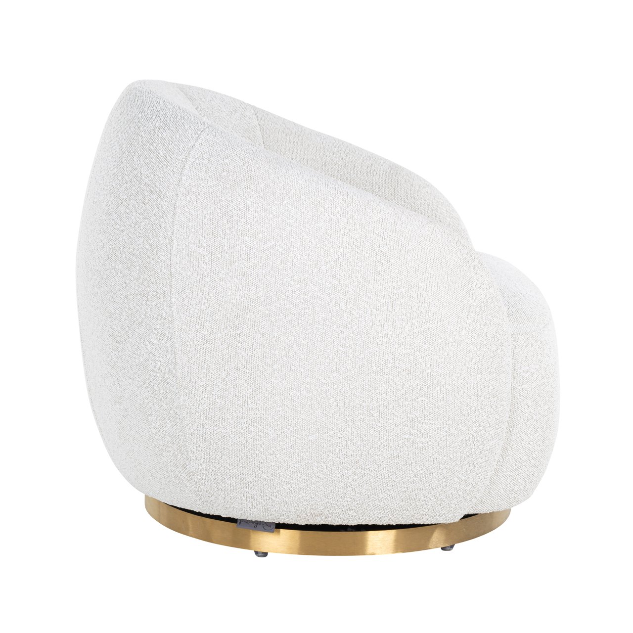 Draaifauteuil Jago Bouclé - Wit - Afbeelding 2