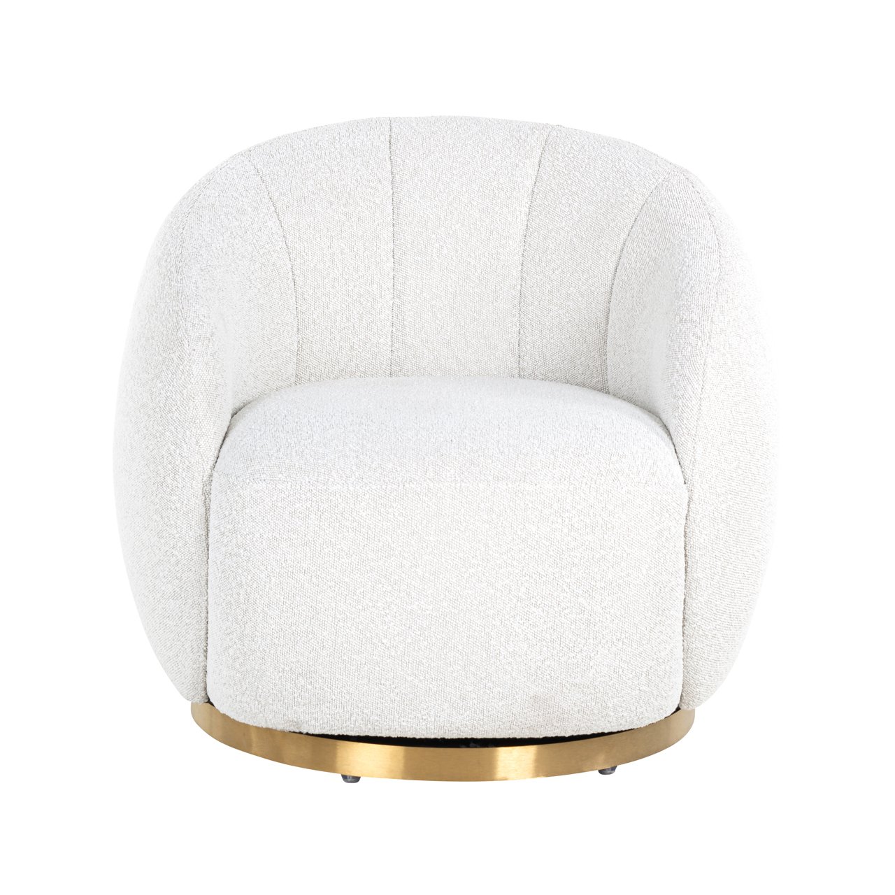 Draaifauteuil Jago Bouclé - Wit - Afbeelding 4