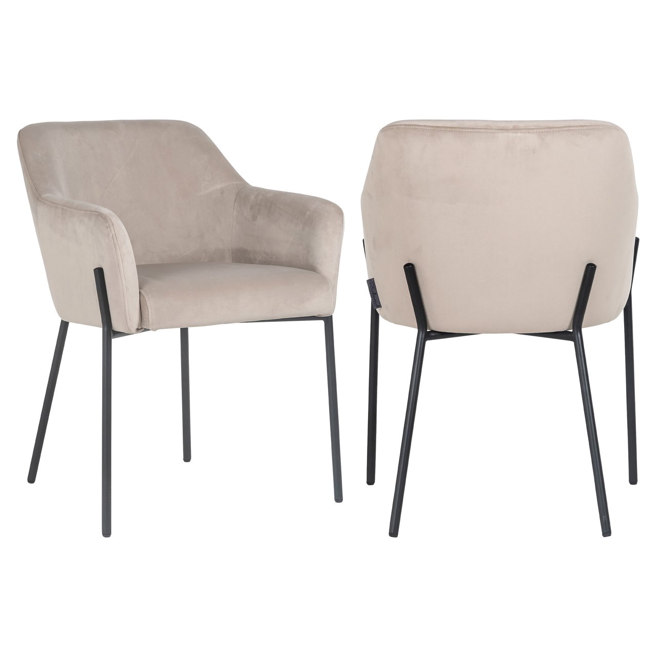 Eetkamerstoel Fay Velvet kleur Khaki