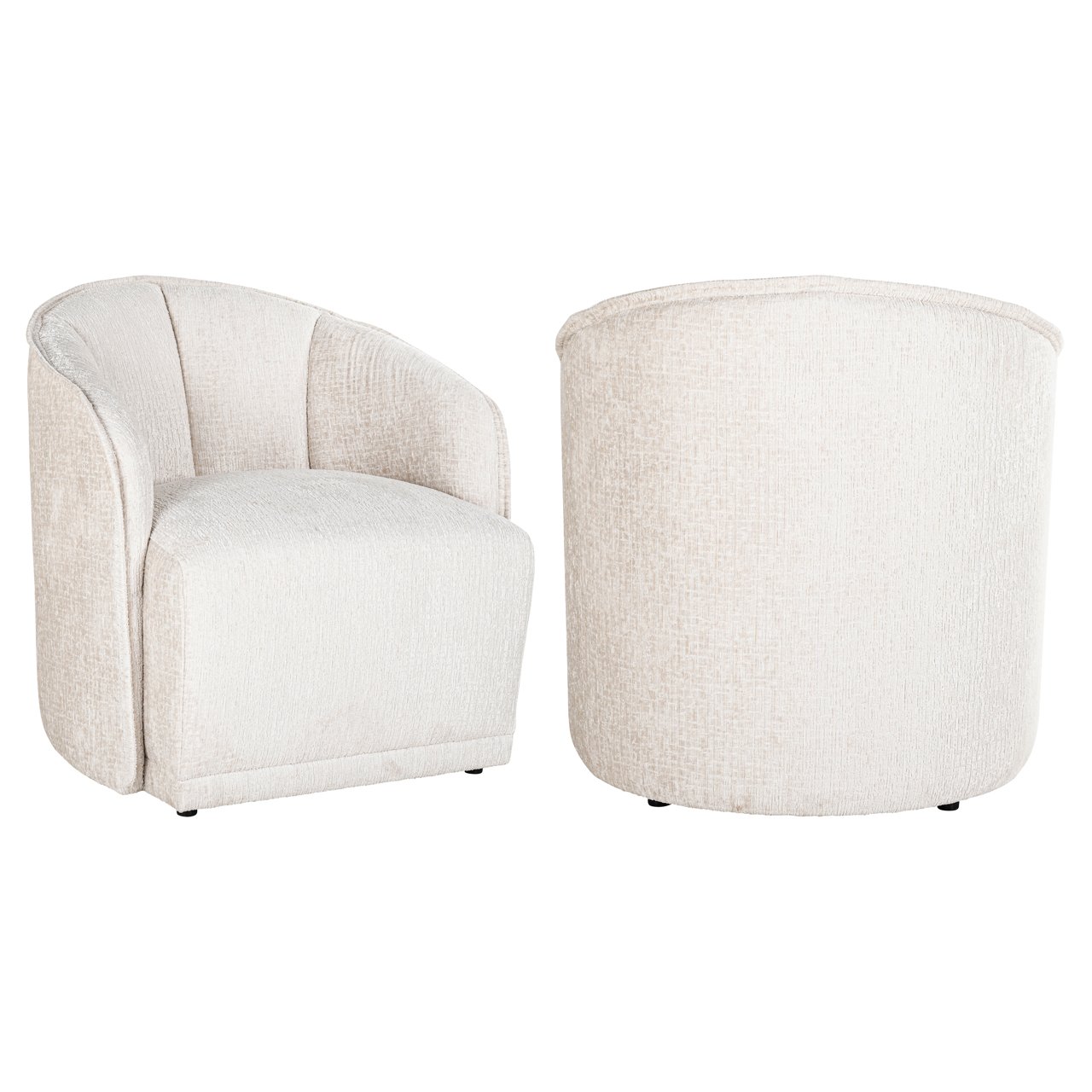 Fauteuil Maryse Chenille - Crème - Afbeelding 8