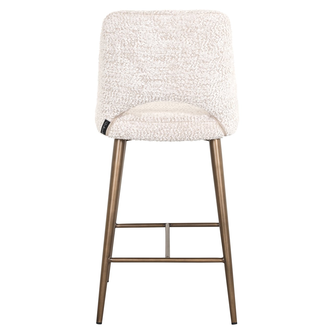 Barstoel Delphine Chenille Crème (zithoogte 65cm) - Afbeelding 4