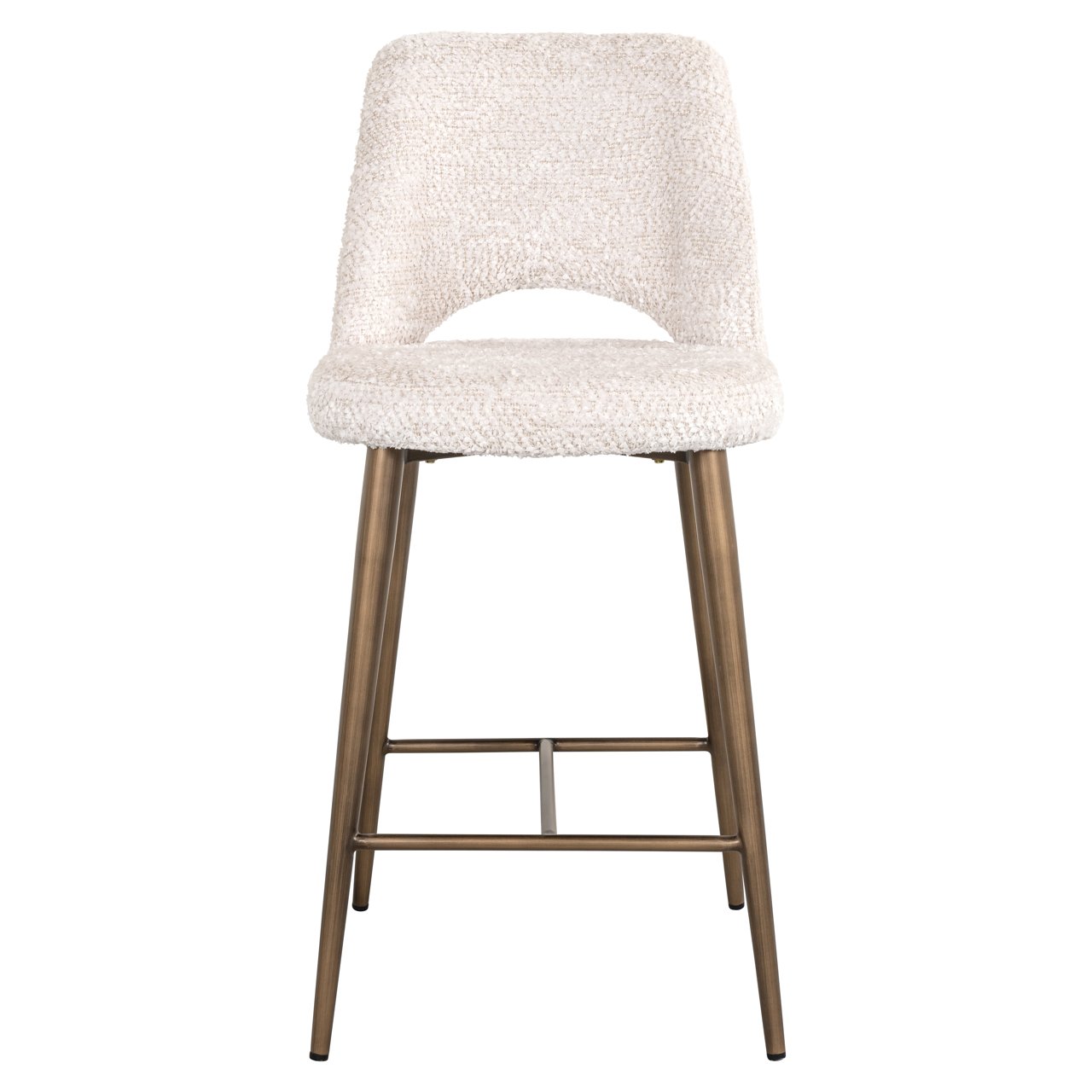 Barstoel Delphine Chenille Crème (zithoogte 65cm) - Afbeelding 5