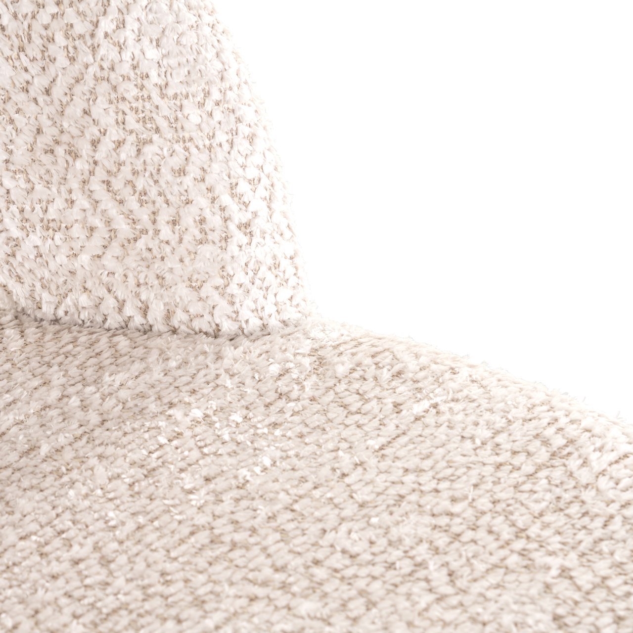 Barstoel Delphine Chenille Crème (zithoogte 65cm) - Afbeelding 7