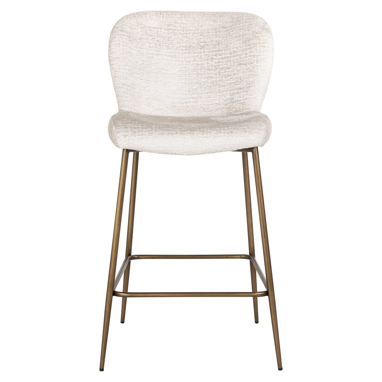 Barstoel Darby Chenille Creme - zithoogte 68cm - Afbeelding 5