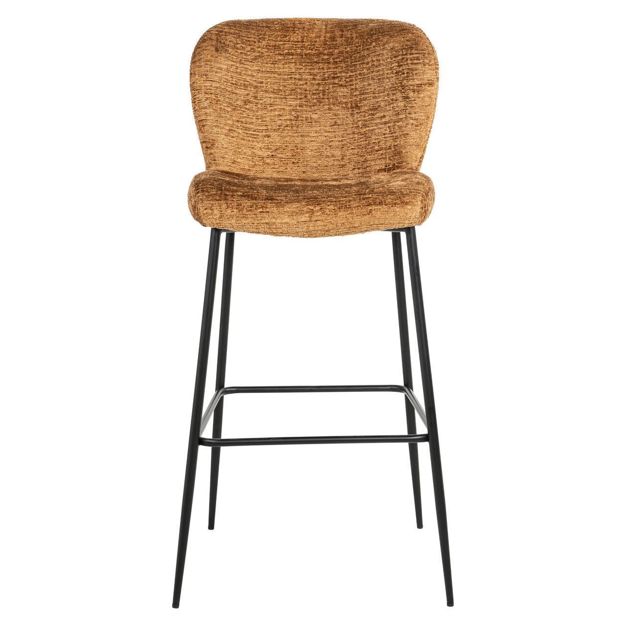 Barstoel Darby Chenille Cognac - zithoogte 76cm - Afbeelding 5