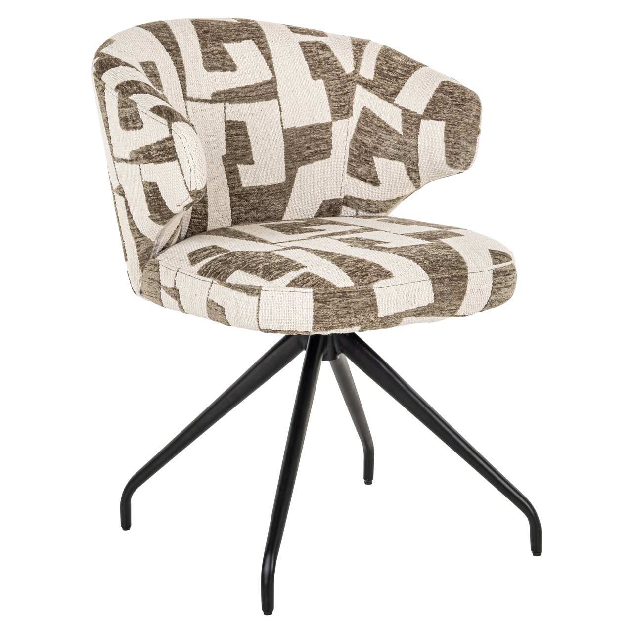 Draaibare Eetkamerstoel Milly Graffic kleur Moss - Afbeelding 2