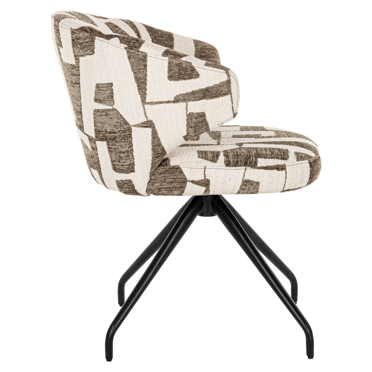 Draaibare Eetkamerstoel Milly Graffic kleur Moss - Afbeelding 3