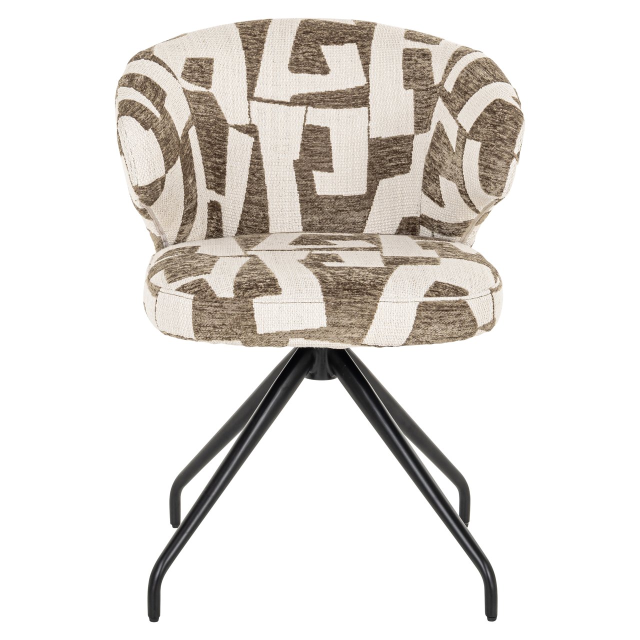 Draaibare Eetkamerstoel Milly Graffic kleur Moss - Afbeelding 5