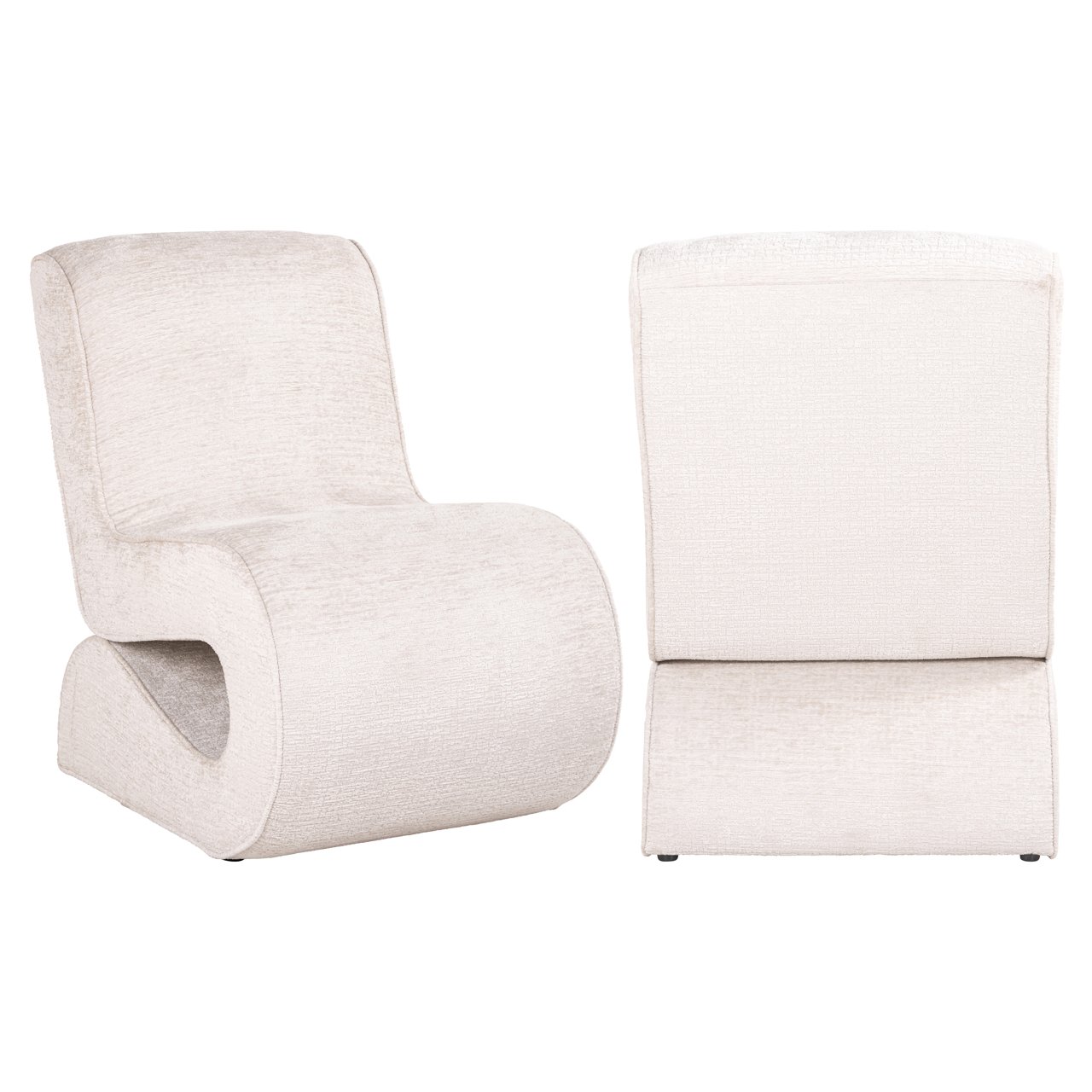 Fauteuil Frankie Chenille - Creme