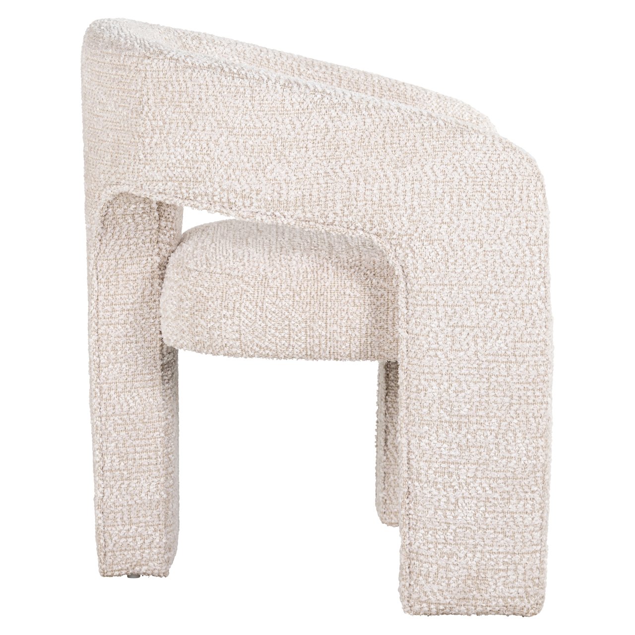 Eetkamerstoel Belle Chenille - Cream - Afbeelding 3