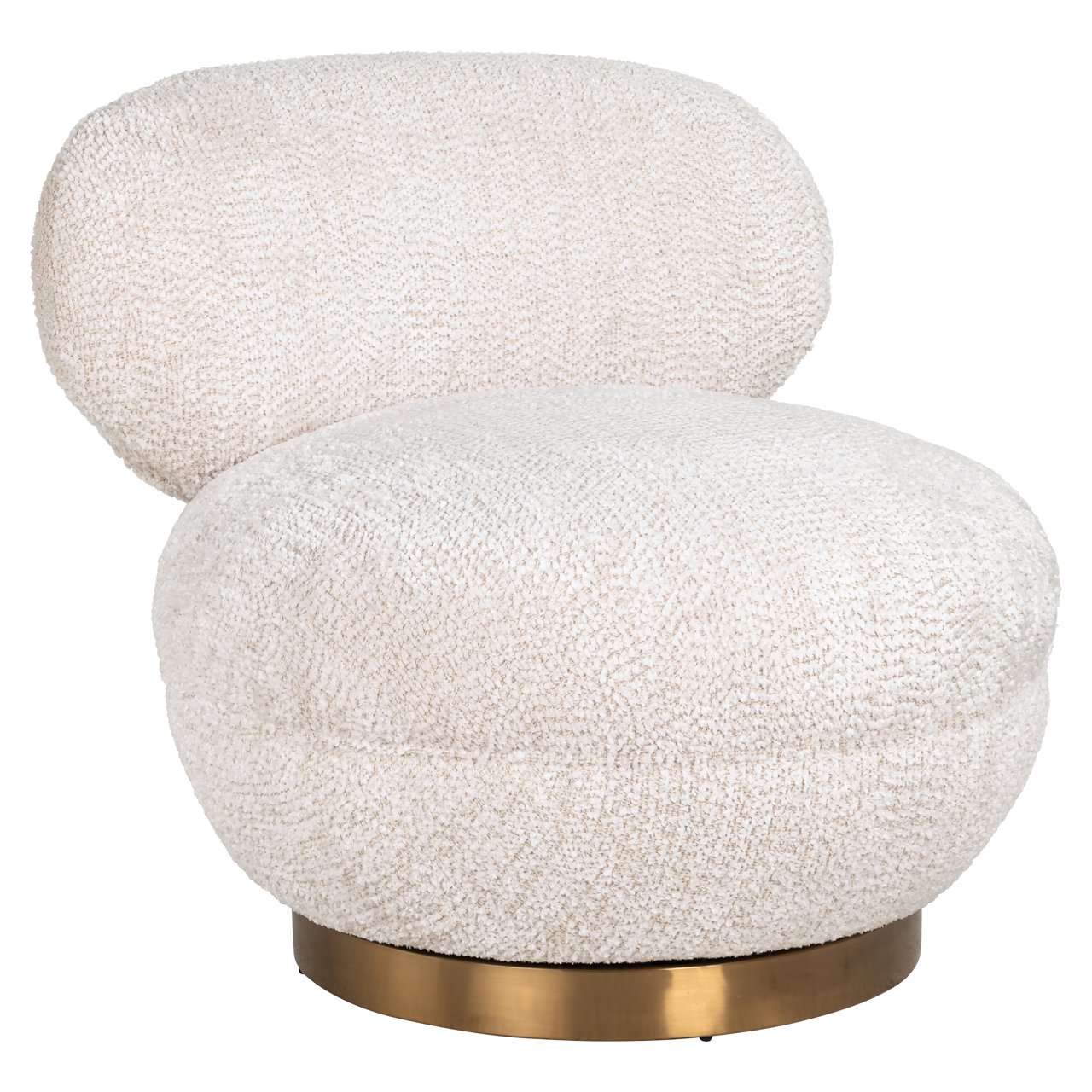 Draaifauteuil Jace Chenille - Creme - Afbeelding 4