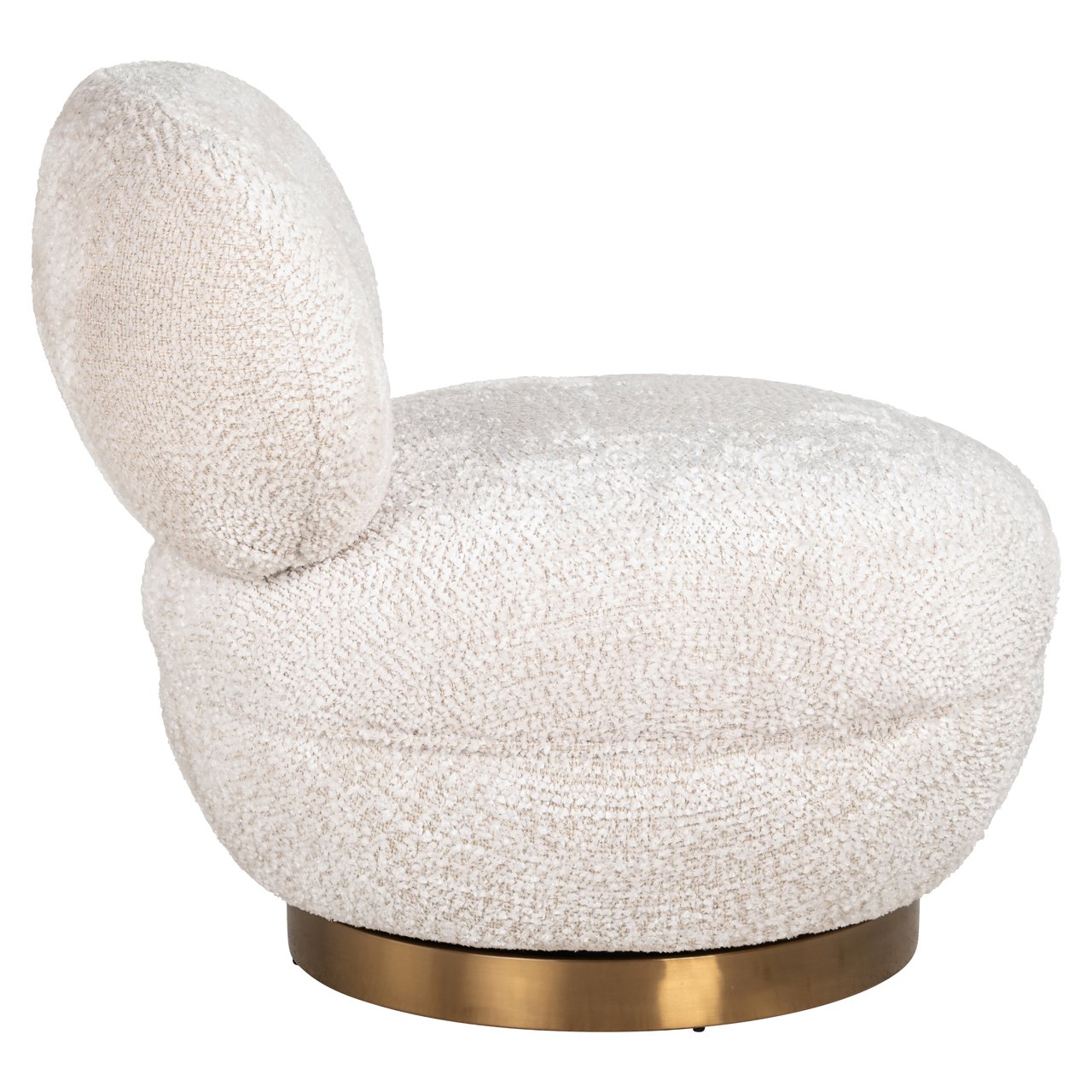 Draaifauteuil Jace Chenille - Creme - Afbeelding 5