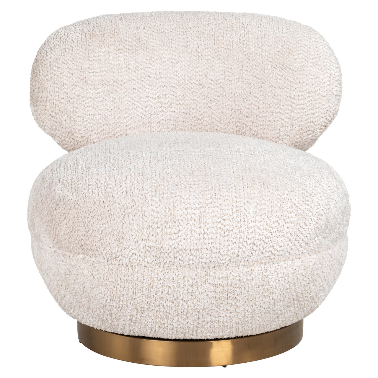 Draaifauteuil Jace Chenille - Creme - Afbeelding 7