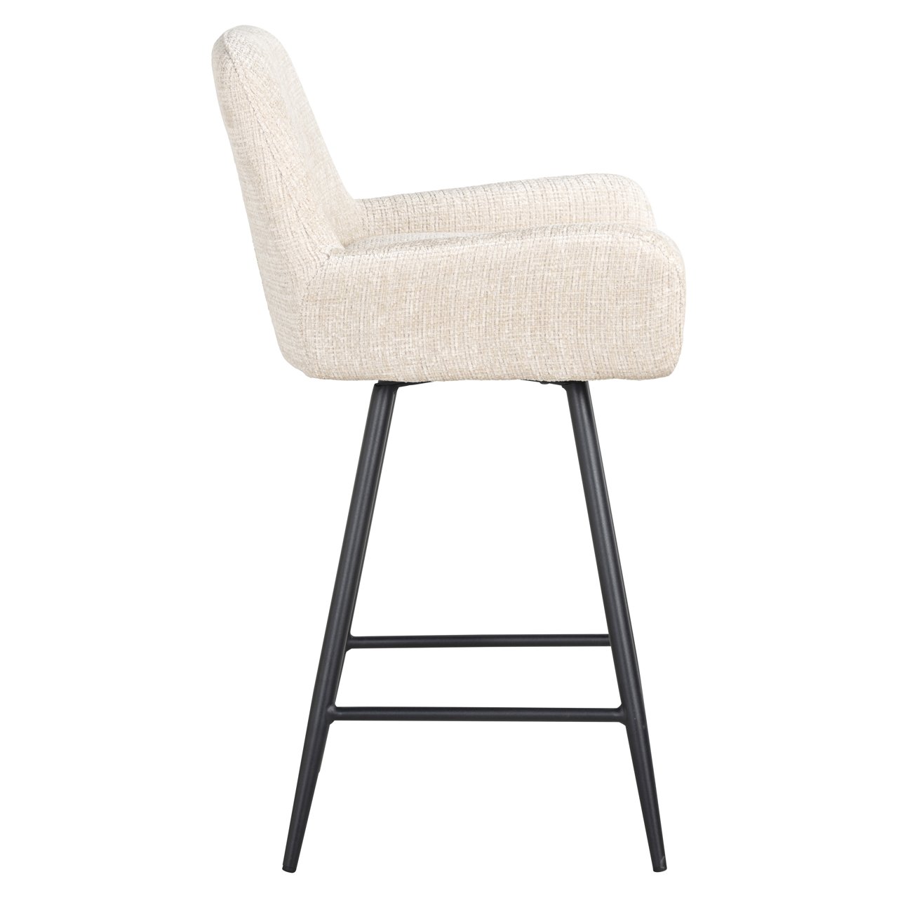 Draaibare Barstoel Linsey Beige - zithoogte 68cm - Afbeelding 4