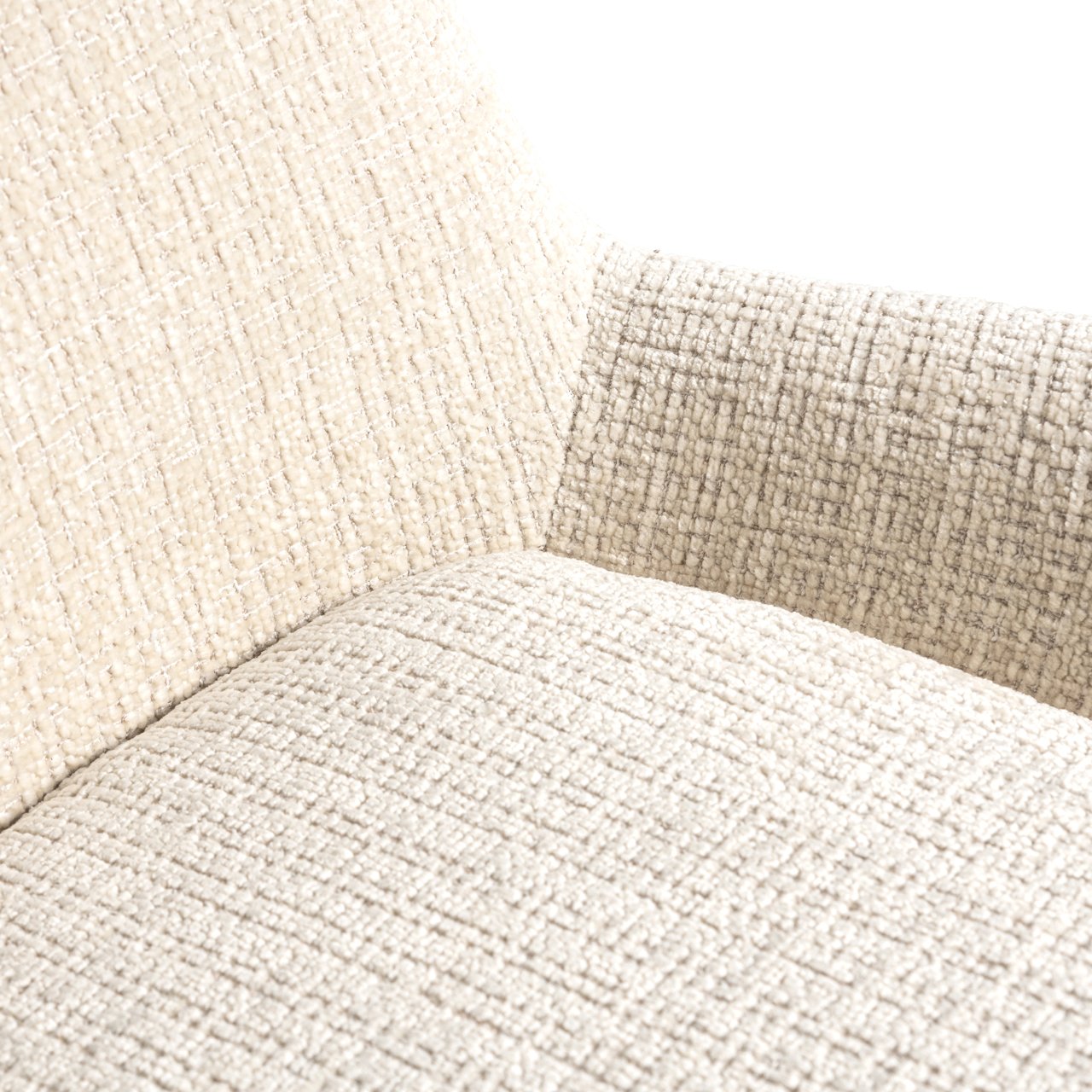 Draaibare Barstoel Linsey Beige - zithoogte 68cm - Afbeelding 8