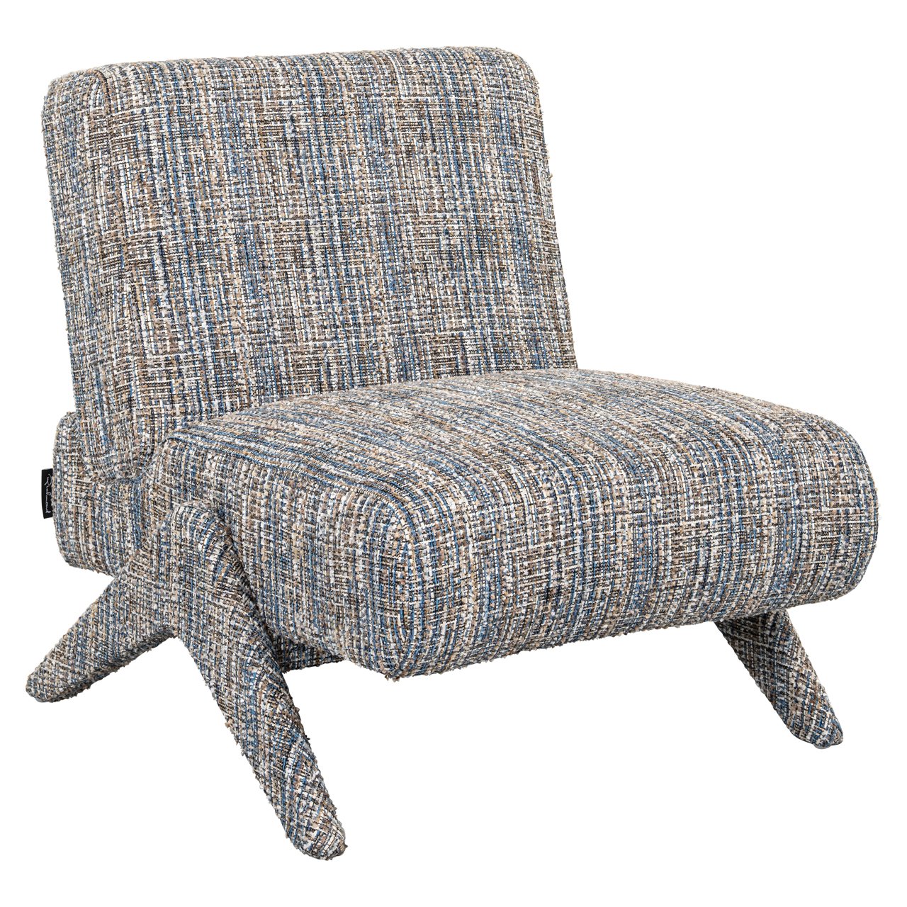 Fauteuil Lexi Geweven - Blauw - Afbeelding 2