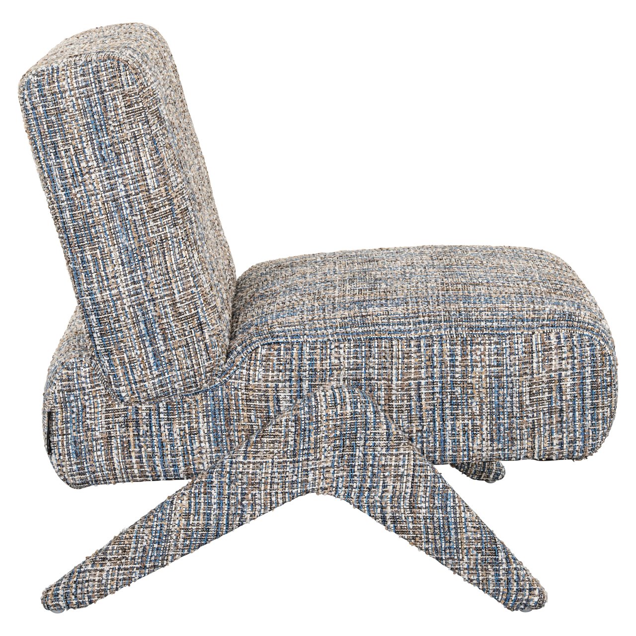 Fauteuil Lexi Geweven - Blauw - Afbeelding 3